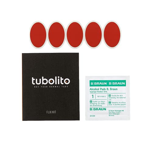 Tubolito Flix Kit de reparación de pinchazos, Unisex, Naranja, Talla única