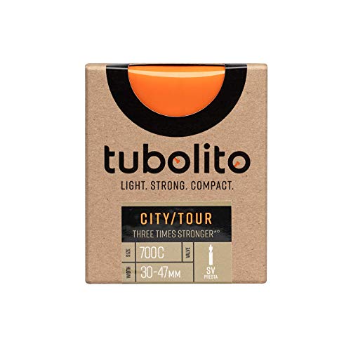 Tubolito Tubo-City/Tour-SV Cámara de Aire para Bicicleta, Unisex Adulto, Naranja, SV28-42mm