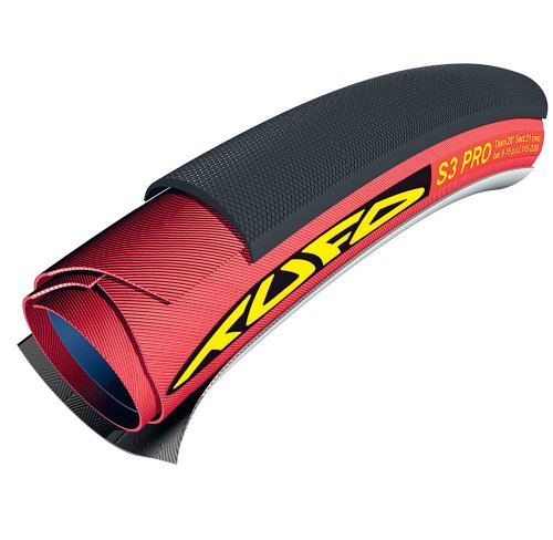 Tufo S3 Pro Cubierta Tubular, Rojo/Negro, 21mm 28"