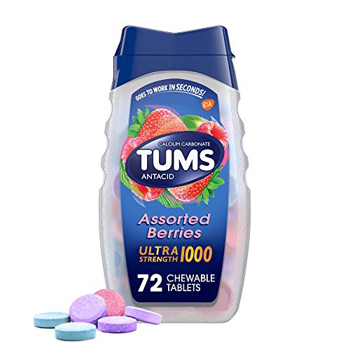 Tumas 278548 Tableta de antiácido ultra resistencia 1000, bayas surtidas, paquete de 72