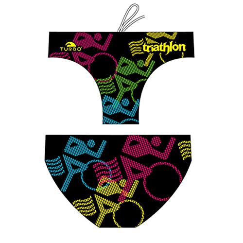 Turbo - Bañador Slip Waterpolo Men Suits Triathlon BICIS de Waterpolo Competicion Natación y Triatlón Patrón de Ajuste cómodo