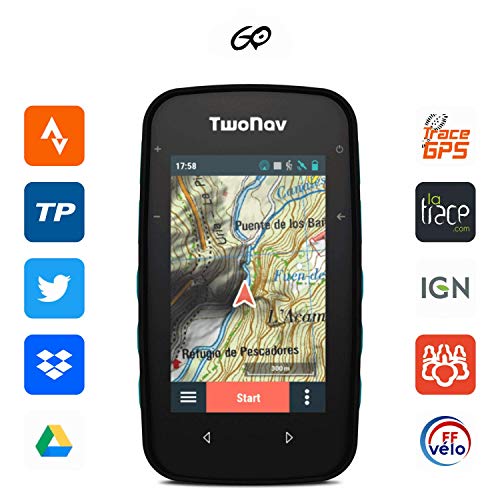 TwoNav - GPS Cross - Multideporte Bicicleta Ciclismo BTT Senderismo Trekking/Compacto y Ligero/Pantalla 3.2" / Autonomía 20 h/Memoria 32 GB/Mapa topográfico Incluido