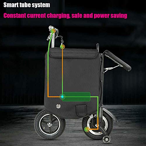 TWW Carro De Equipaje Eléctrico Equipaje Scooter Eléctrico Plegable Madre E Hijo Pequeño Carro Portátil Ligero Bicicleta Eléctrica,20 kilometers