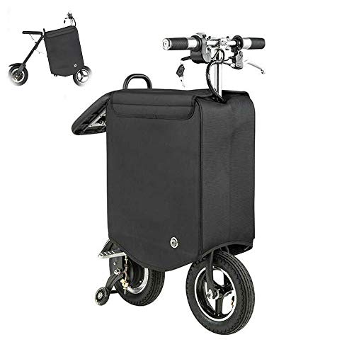 TWW Carro De Equipaje Eléctrico Equipaje Scooter Eléctrico Plegable Madre E Hijo Pequeño Carro Portátil Ligero Bicicleta Eléctrica,70 kilometers