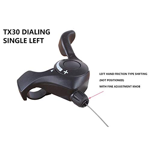 TX30-6 Palanca de cambios de bicicleta de montaña Transmisión de 6 velocidades 18 velocidades interruptor de mano universal para S-h-i-m-a-n-o izquierda/derecha/par opcional (1 par)