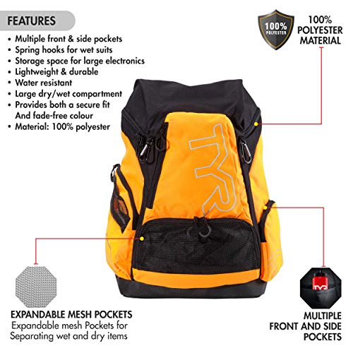 TYR Alliance Mochila, Unisex Adulto, Amarillo, Talla Única