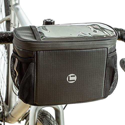 UBORSE Bolsa de Manillar de Bicicleta Bolsa Impermeable para Cuadro de Bicicleta con Pantalla Táctil Bolsa de Cesta para Bicicleta Aislada con Papel de Aluminio Incorporado