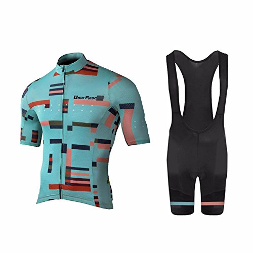 UGLY FROG Bike Wear Ciclismo Hombres Maillots Sports+Bib Tight Sets Seco y Transpirable de Bicicleta Conjunto de Ropa de Ciclo Jersey de Manga Corta