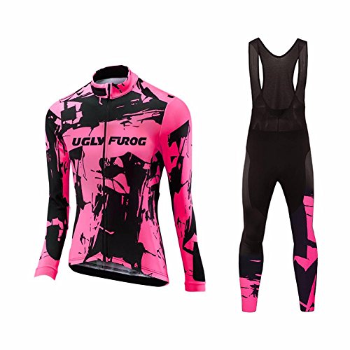 UGLY FROG Bike Wear De Manga Larga Maillot+Long Bib Pantalones Kit Ciclismo Mujer Equipos Una Gran Cantidad De Colores ESHSLJW01