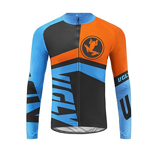 UGLY FROG Bike Wear Maillot Bicicleta Hombre Invierno Maillot Ciclismo Manga Larga para Hombres con Bolsillos