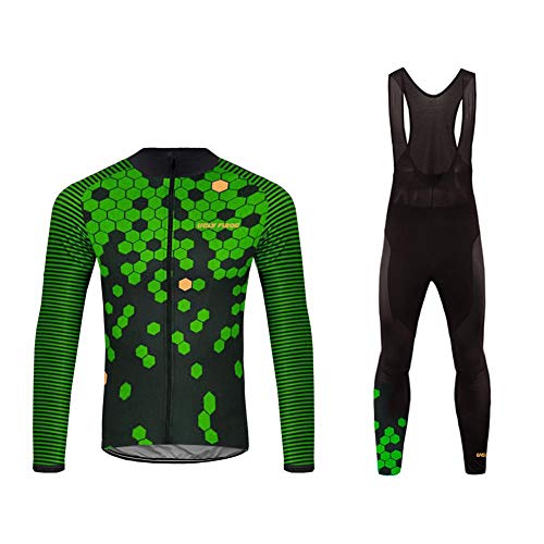 UGLY FROG ESHDZ31 2021 Conjunto Ropa MTB Equipacion Traje Ciclismo Hombre De Entretiempo, Maillot Ciclismo Hombre+Culotte Ciclismo Culote Bicicleta para Invierno