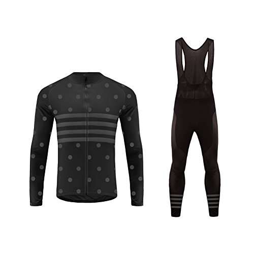 UGLY FROG Invierno Traje Ciclismo Hombre Conjunto Ropa Bicicleta Maillot MTB Manga Larga+ Pantalones de Acolchado 3D Cómodo Respirable Secado Warm - Ropa Deportivo para Bicicleta de Montaña