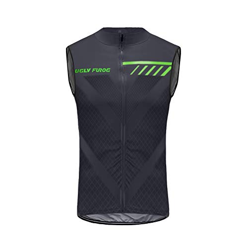 UGLY FROG Maillot Ciclismo Hombre,Camiseta Sin Mangas Top Bicicleta Chalecos Verano de Ciclistas Cycling Vest 148-H19VSV09