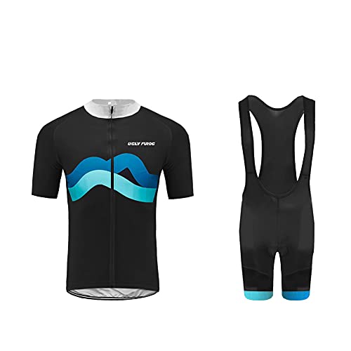 UGLY FROG Maillot Ciclismo Hombres Maillots de Bicicleta Conjunto de Jersey de Manga Corta Top MTB Manga Corta Set