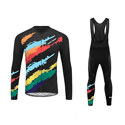 UGLY FROG Maillot Ciclismo Ropa para Bicicleta para Hombre Manga Larga Jersey Ciclismo Bodies DXMX09
