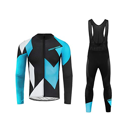 UGLY FROG Nuevo De Invierno MTB Mantener Caliente Bici Manga Larga Maillot Ciclismo Hombre Bodies +Long Bib Pant with Gel Pad Winter Style