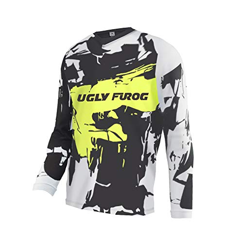 UGLY FROG Racewear FR Jersey Camiseta Largo Camiseta Térmico Invierno DH Downhill Enduro Jersey De Descenso Felpa Interior Bici Maillots Deportes y Aire Libre SJFRL01M
