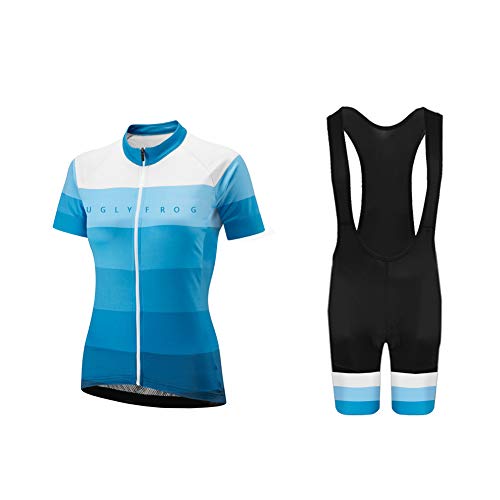 UGLY FROG Ropa de Ciclismo para Mujer Traje de Bicicleta Conjunto de Verano Top de Verano + Culotte Corto