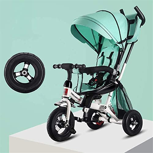 UKUOFL Baby Trike Asiento Inclinado Plegable para bebés para Que los niños duerman Niños de 1 a 6 años con 3 Ruedas Carretera para niños más Estable y Resistente (Color: Verde, Tamaño: Happy House