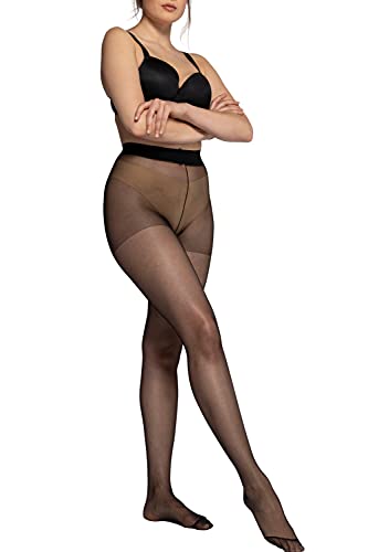 Ulla Popken Strumpfhose 3er Helanca, Medias para Mujer, Negro (Schwarz 10), 3XL