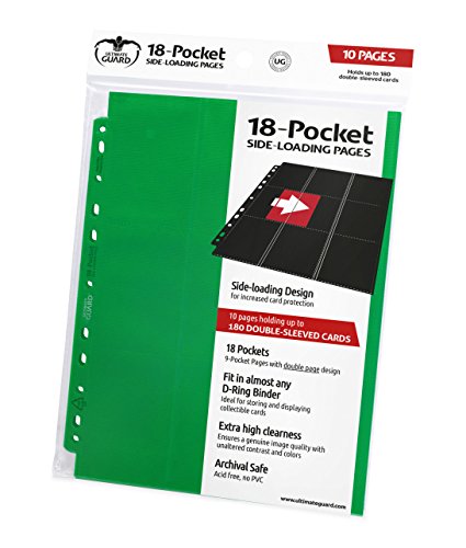 Ultimate Guard 18-Pocket Pages Side-Loading Verde (10)