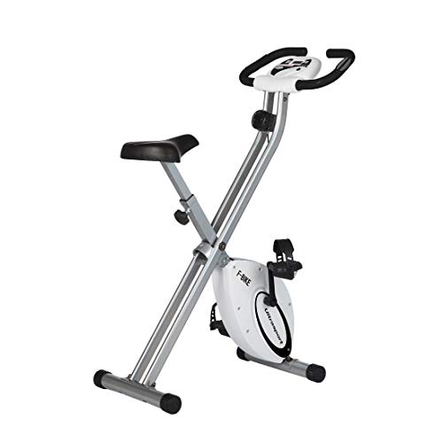 Ultrasport F-Bike estática, Aparato doméstico, Bicicleta Fitness Plegable con Consola y sensores de Pulso en Manillar, Unisex, Plata, OS