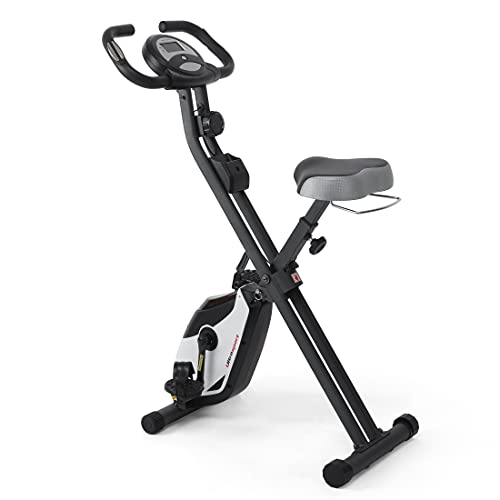 Ultrasport F-Bike Heavy estática, Aparato doméstico, Bicicleta Fitness con Consola y sensores de Pulso en Manillar, Plegable, Unisex, Negro/Plata, Talla única