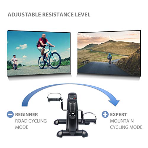 Ultrasport Mini Bike 50 - Minibicicleta para el entrenamiento, niveles de resistencia ajustables, Negro
