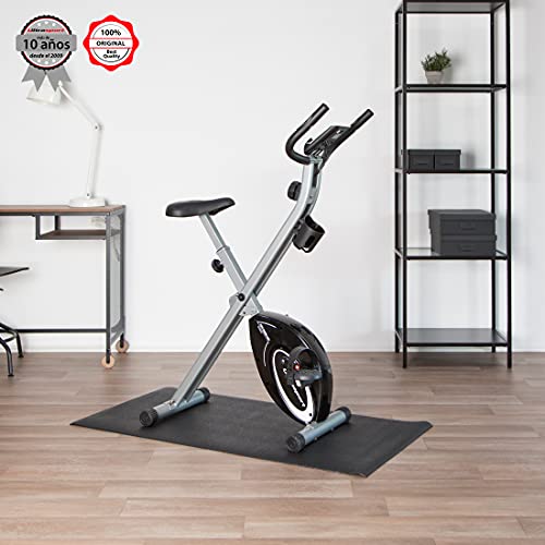 Ultrasport Multifunktionsmatte in 3 Größen Esterilla 3 Tamaños, Fitness, Protectora al Entrenar o de Suelo para Bicicleta elíptica, Cinta de Correr y Otros Aparatos, Unisex, Negro, 200 x 90 cm