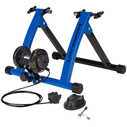 Ultrasport Rodillo para Bicicleta con y Sin Cierre Rápido, Carga Máxima 100 kg, Permite Entrenar en Casa, Entrenamiento de Ciclismo Interior, Unisex, 26 o 29 pulgadas Azul