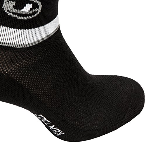 Ultrasport Technologie Coolmax et Coutures Lintoe Calcetines de Ciclismo, Unisex, Negro/Gris/Blanco, 35-38