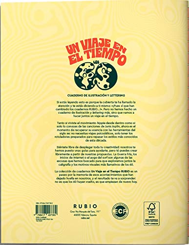 Un viaje en el tiempo: los 60. Cuaderno de ilustración y lettering (Un Viaje en el Tiempo RUBIO)