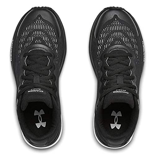 Under Armour Boys' Grade School Charged Bandit 6 Sneaker, Black (002)/White