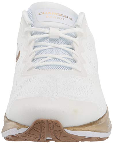 Under Armour Charged Bandit 6, Zapatillas para Correr de Carretera Mujer, Blanco (White White Metallic Gold Luster 102), 39 EU