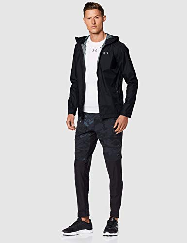 Under Armour Forefront Rain Chaqueta, Hombre, Negro, MD