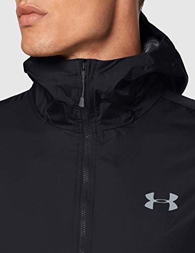 Under Armour Forefront Rain Chaqueta, Hombre, Negro, MD