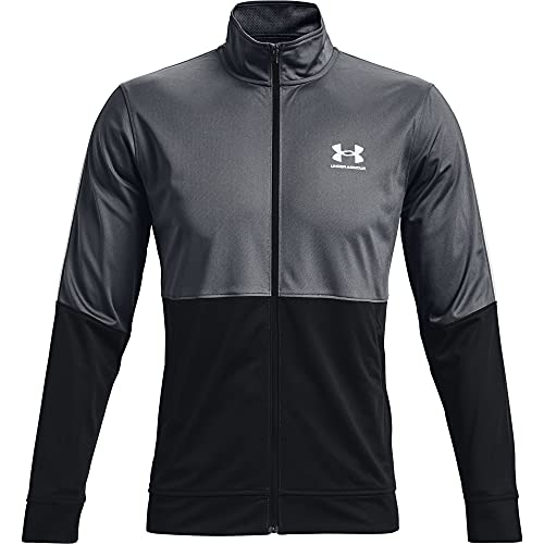 Under Armour Men's Pique Track Jacket Camisa, Hombre, Gris Pitch/Blanco (012), M