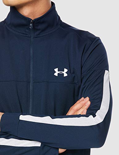 Under Armour Sportstyle Pique Track Jacket Chaqueta, Hombre, Azul (Academy/Academy/White), M