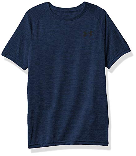 Under Armour Tech 2.0 Short Sleeve T-Shirt Camiseta, Academia/Negro (408), 140 para Niños