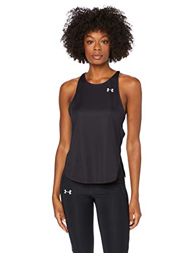 Under Armour UA Speed Stride Tank Camiseta De Tirantes, Camiseta Para Correr Mujer Negro MD