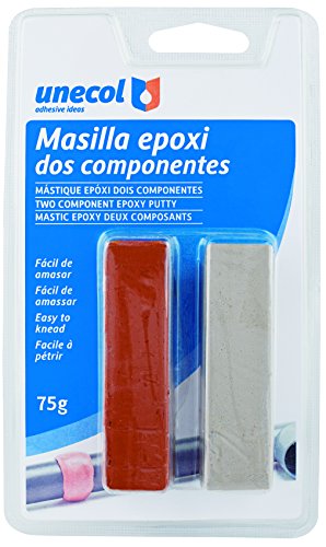 Unecol 8102 Masilla epoxi, 2 componentes, Gris, 75 g