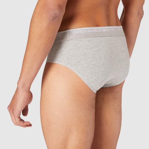 United Colors of Benetton Slip 3op82s18n Cierre, Melange Light Grey 501, M para Hombre