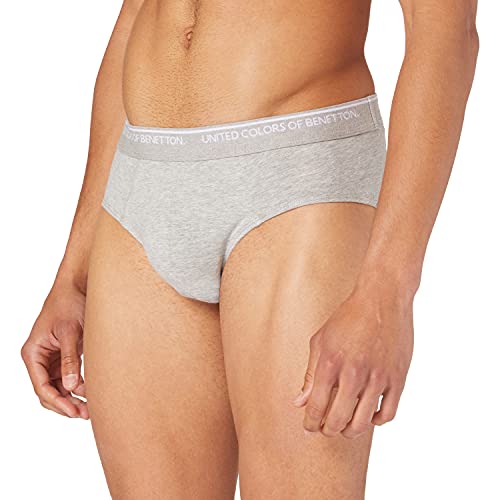 United Colors of Benetton Slip 3op82s18n Cierre, Melange Light Grey 501, M para Hombre