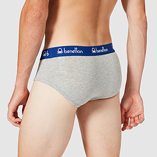 United Colors of Benetton Slip 3OP82S1RW Ropa Interior, Melange Light Grey 501, M para Hombre
