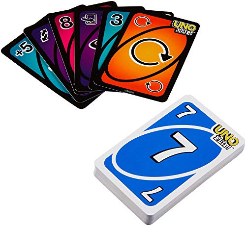 UNO FLIP - Juego de Cartas Familiar - 112 Cartas Doble Cara - Fomenta la Estrategia - Versión Competitiva - Regalo para Niños de 7+ Años y Adultos