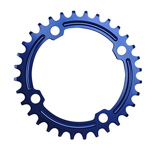 upanbike bicicleta Narrow Wide plato 104 BCD forma redonda sola cadena anillo dientes - dientes 32T, azul