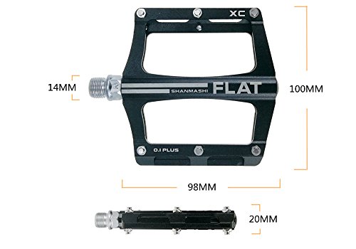 UPANBIKE - Pedales de rodamiento para Bicicleta de montaña aleación de Aluminio, Eje 9/16",Naranja