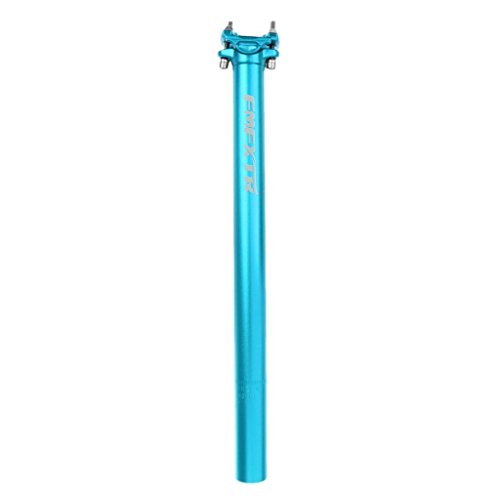 UPANBIKE Tija de sillín Aleación de Aluminio Tubo de sillín, Diámetro 27.2 mm, 30.9 mm, 31.6 mm * 400 mm de Longitud para Bicicletas de montaña(Azul,27.2mm)