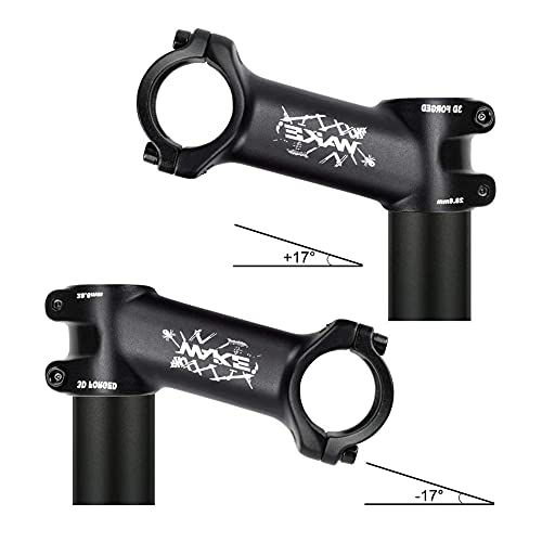 Upkey 31.8mm Potencia MTB de Vástago Potencia Bicicleta Carretera Abrazadera Vástago Aleación de Aluminio MTB Manillar Potencia Bici 31.8 mm Potencia Bicicleta Montaña para BMX MTB (60mm & 17°)