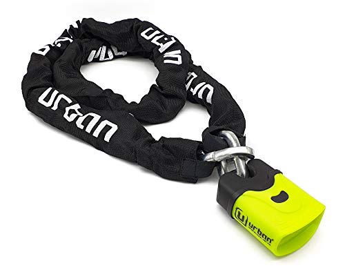 urban U4K170 Cadena Antirrobo Moto candado Nivel 11, Acero Cementado ø10, Multicolor, 170 cm